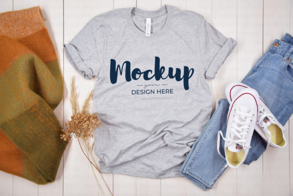 Ahtletic Heather Fall Shirt Mockup