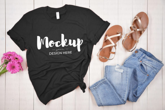 Dark Gray Summer Shirt Mockup for Graphic T-Shirts