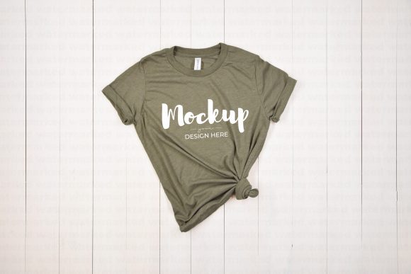 Green Kids Shirt Mockup for Graphics and T-Shirts