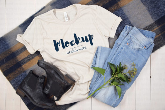 Heather Dust Mockup Bella Canvas