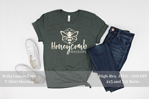 Heather Forest 3001 Flat Lay Mockup