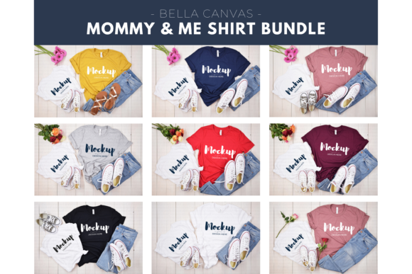 Mommy and Me T-Shirt Mockup Bundle