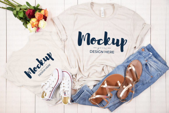 Mother Daughter T-Shirt Mockup