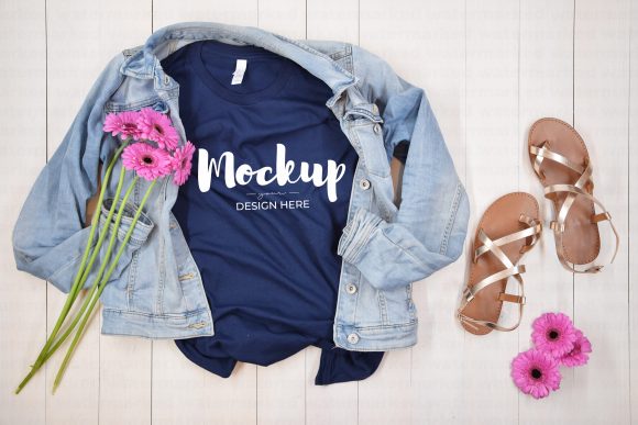 Navy Spring T-Shirt Mockup
