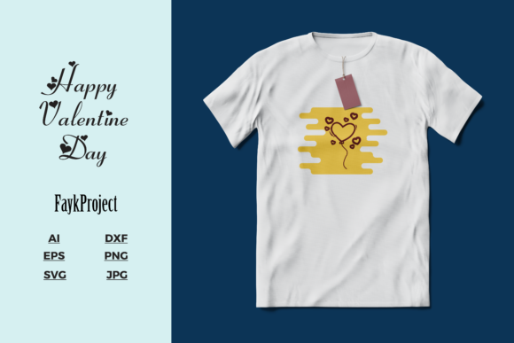 Valentines Day Mockup T-shirt Art Vector