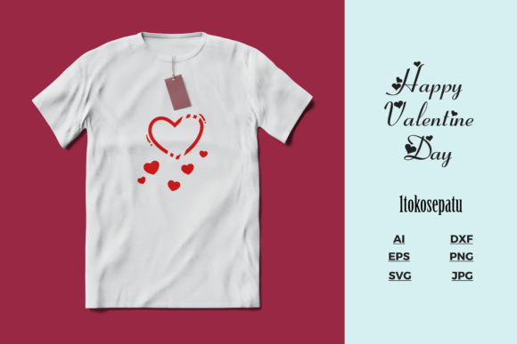 Valentines Mockup T-shirt Illustrations