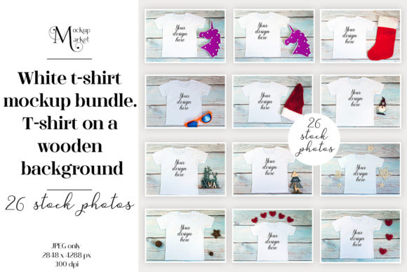 White Kid T-shirt Mockup Bundle: Graphics for Baby Kids Clothing