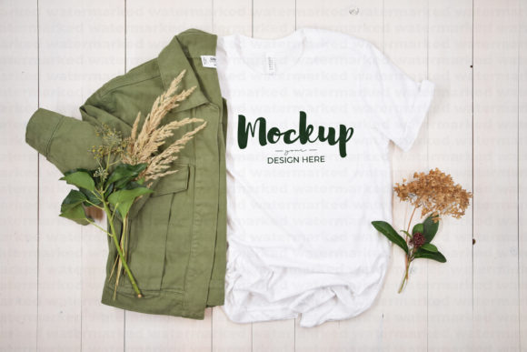 White T-Shirt Mockup Bella Canvas 3100