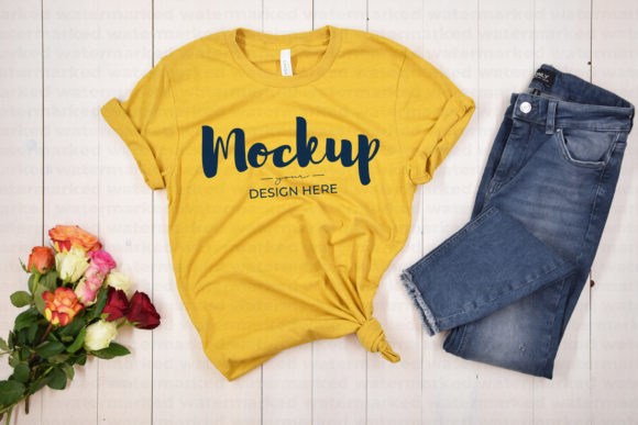 Yellow T-Shirt Mockup for Graphics